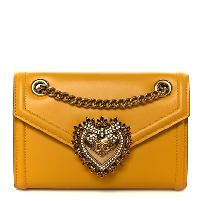 Dolce & Gabbana Smooth Calfskin Devotion Envelope Phone Bag Senape 1 of 10