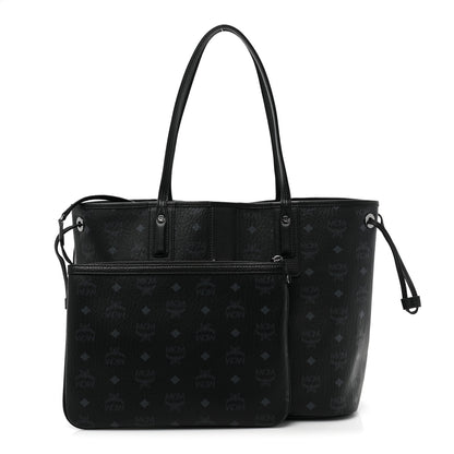 MCM Visetos Medium Liz Reversible Shopper Tote Black 3 of 16