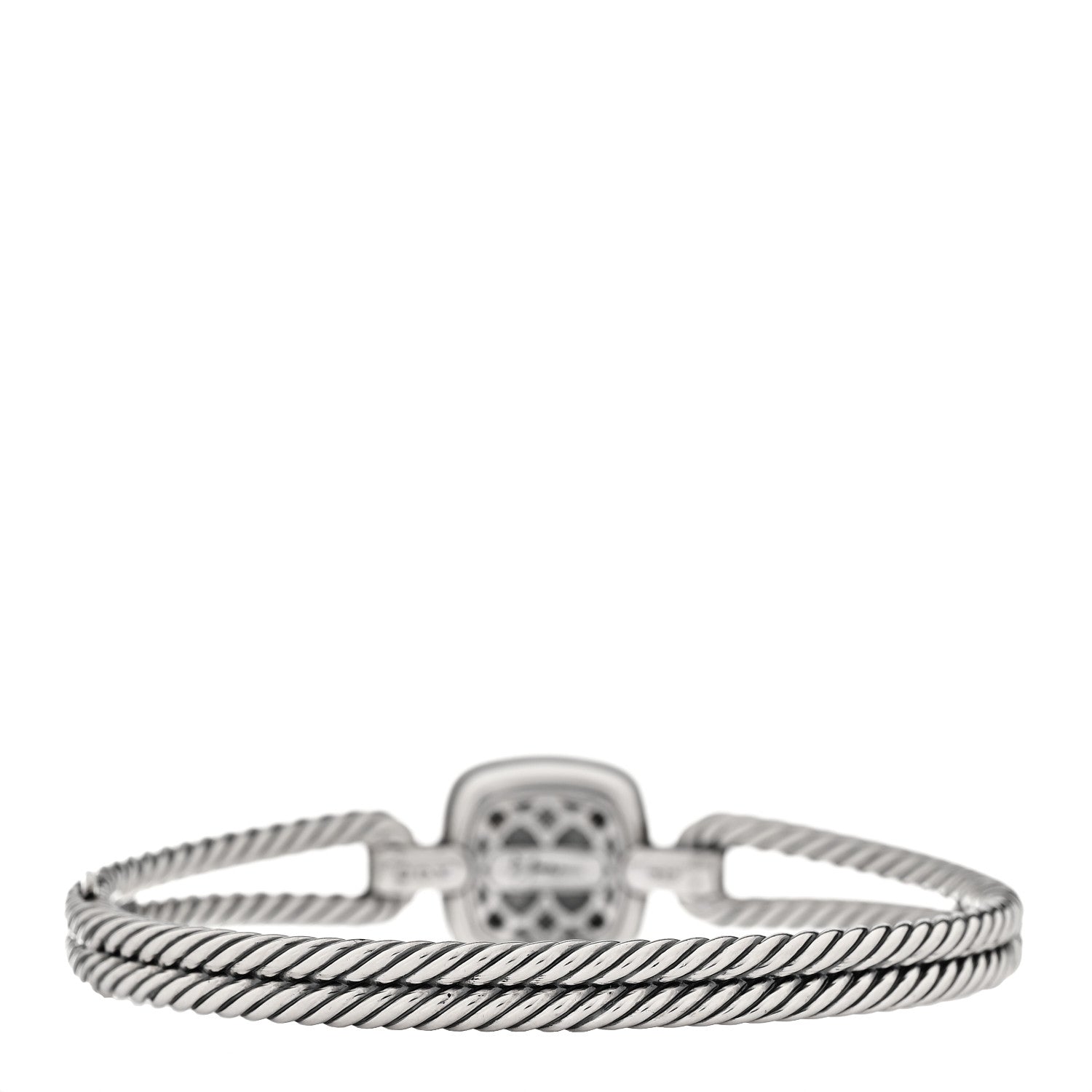 David Yurman Sterling Silver Diamond Black Orchid Albion Cable Bracelet 3 of 6