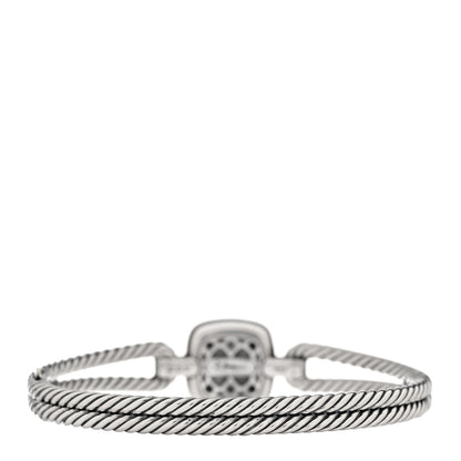 David Yurman Sterling Silver Diamond Black Orchid Albion Cable Bracelet 3 of 6