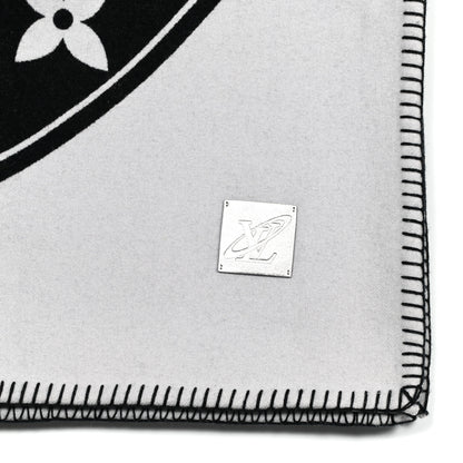 Louis Vuitton Wool Cashmere Satellite Blanket Black 5 of 10