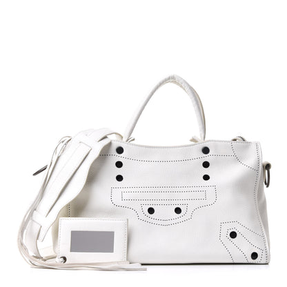 Balenciaga Veau Soyeux Perforated Blackout Hardware S City White 1 of 29