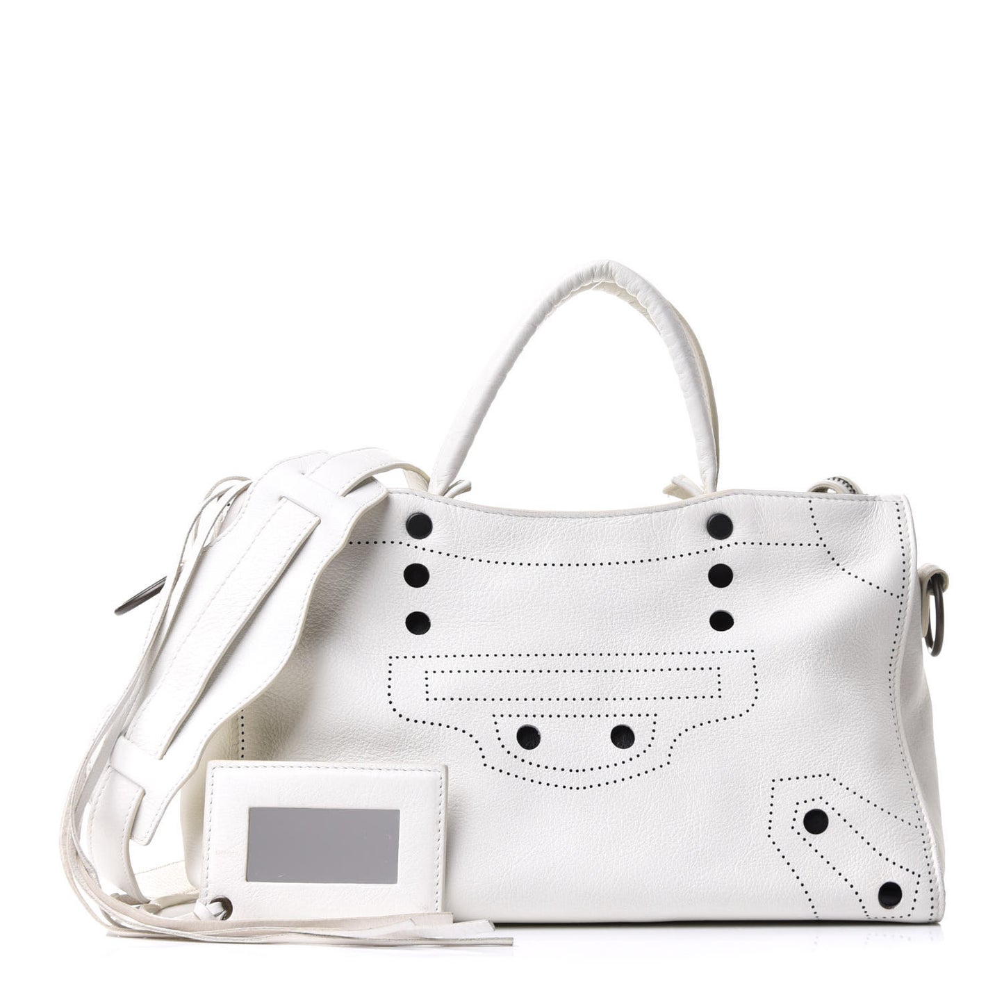 Veau Soyeux Perforated Blackout Hardware S City White