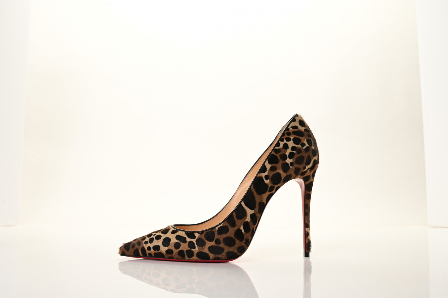 Christian Louboutin Pony Madagascar Kid Kate 100 Pumps 38 Brown Black 2 of 16
