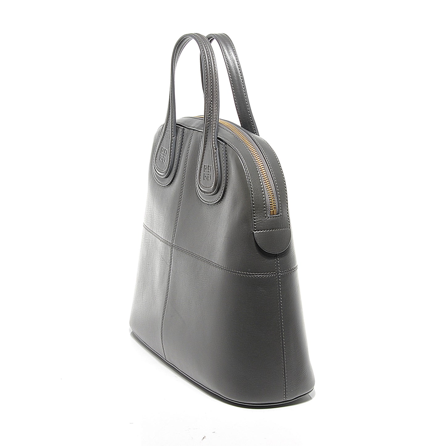 Textured Calfskin Medium Palma Nightingale Elephant Grey
