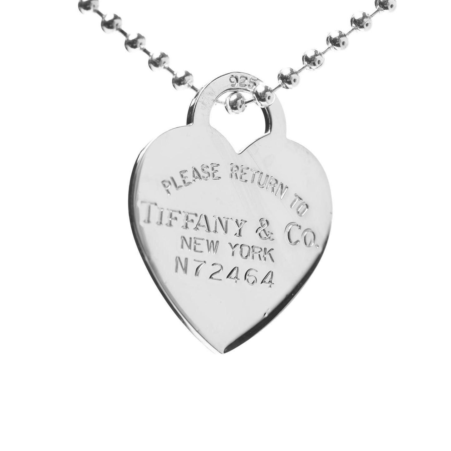 Sterling Silver Long Return to Tiffany Heart Pendant Necklace