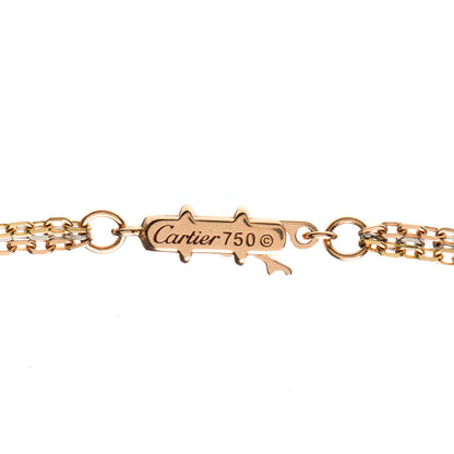 Cartier 18K Pink Yellow White Gold Diamond Trinity Panthère De Cartier Pendant Necklace 4 of 5