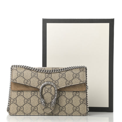 Gucci GG Supreme Monogram Super Mini Dionysus Shoulder Bag Taupe 12 of 12