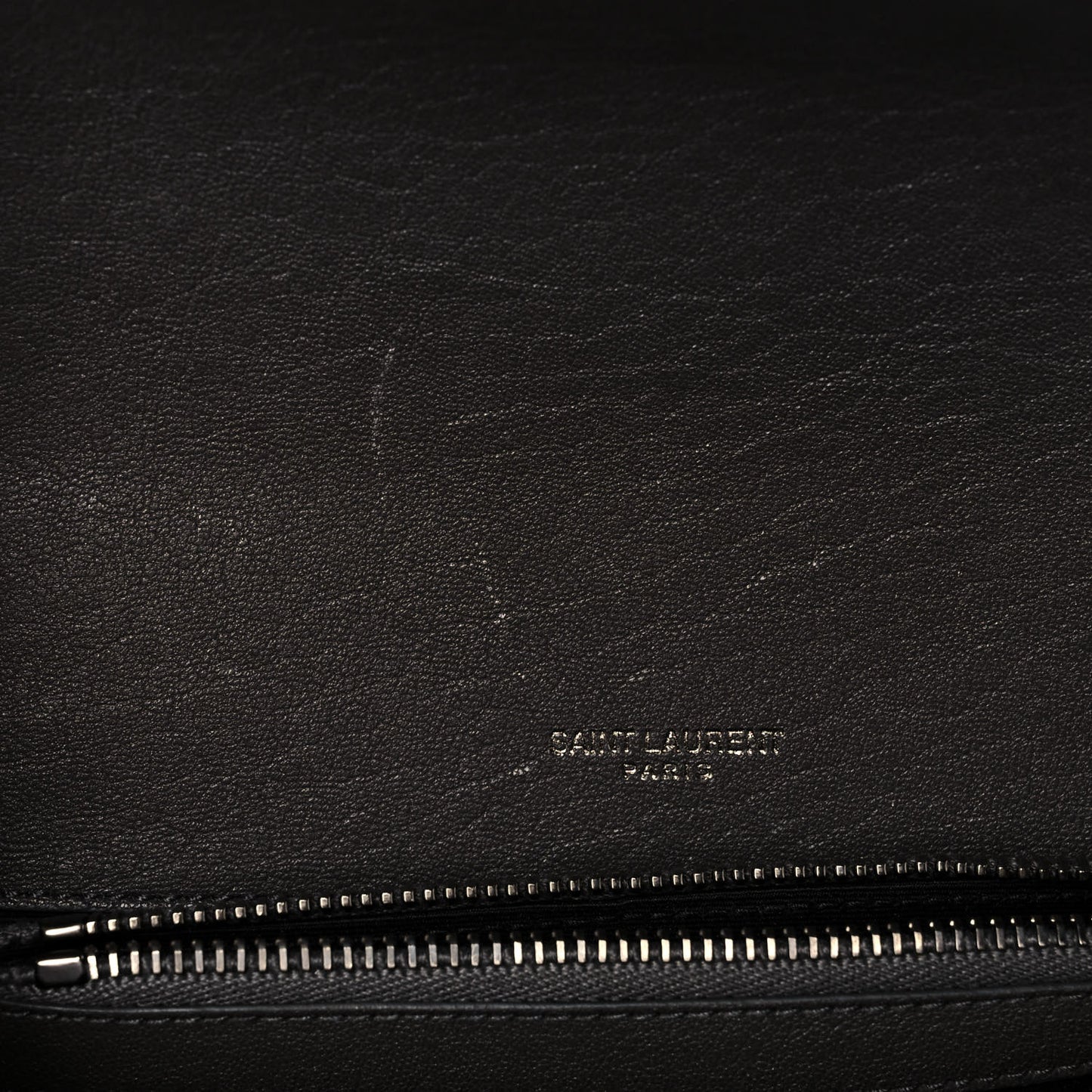 Sheepskin Matelasse Chevron Monogram Medium College Bag Asphalt