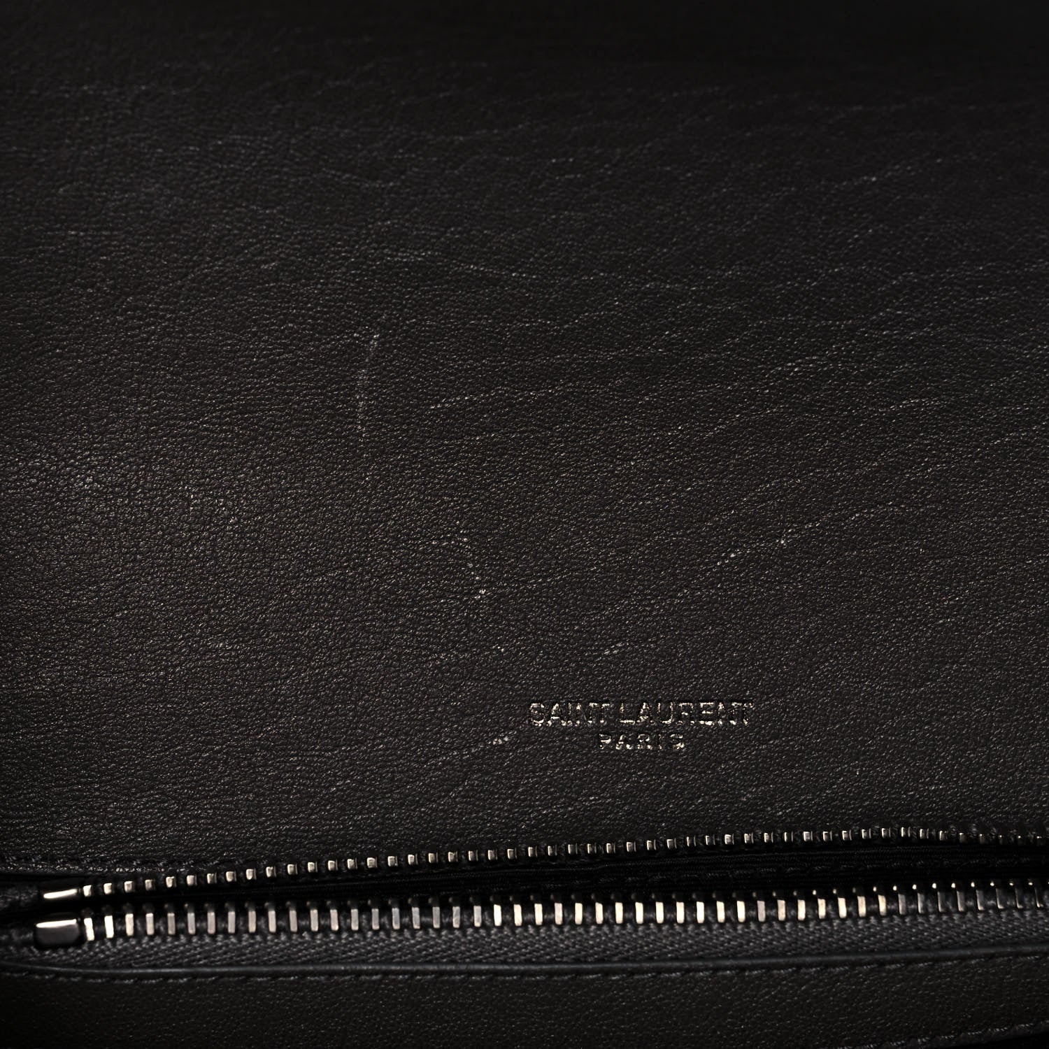 Saint Laurent Sheepskin Matelasse Chevron Monogram Medium College Bag Asphalt 12 of 12