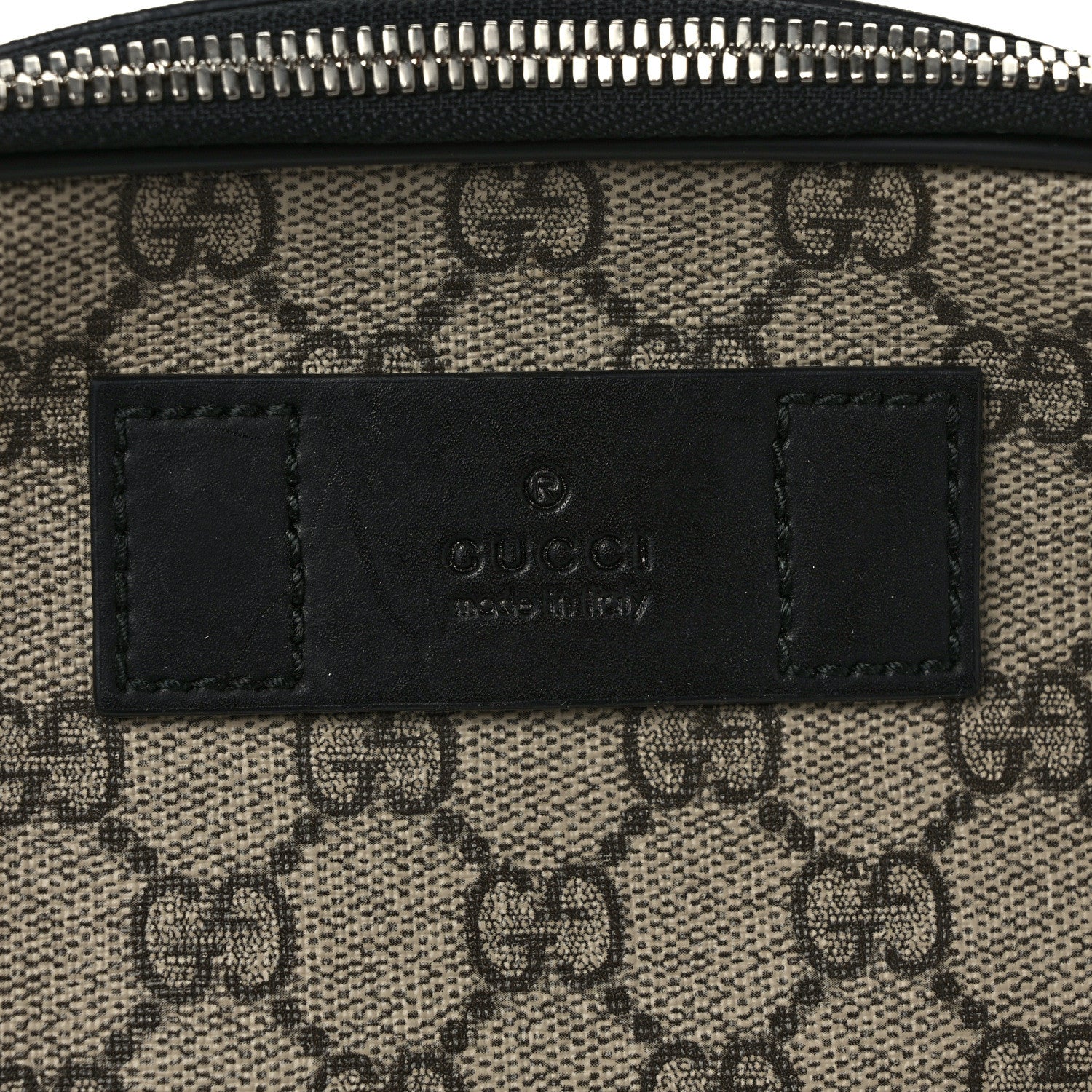 Gucci GG Supreme Monogram Web Belt Bag Black 8 of 10
