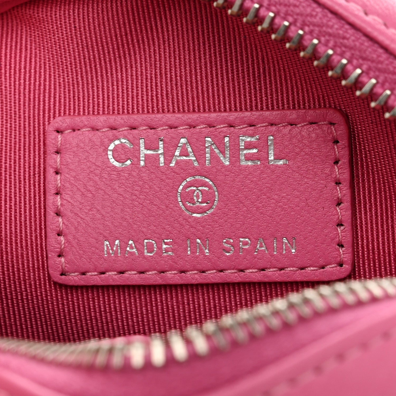 Chanel Lambskin Quilted Zip Around Classic Coin Purse Pink 6 of 7