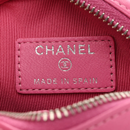 Chanel Lambskin Quilted Zip Around Classic Coin Purse Pink 6 of 7