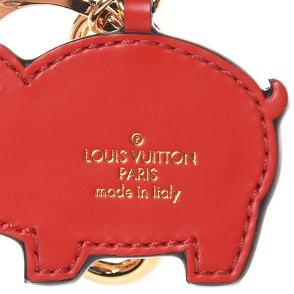 Louis Vuitton Calfskin Superstition Pig Bag Charm Key Holder Rose 3 of 4