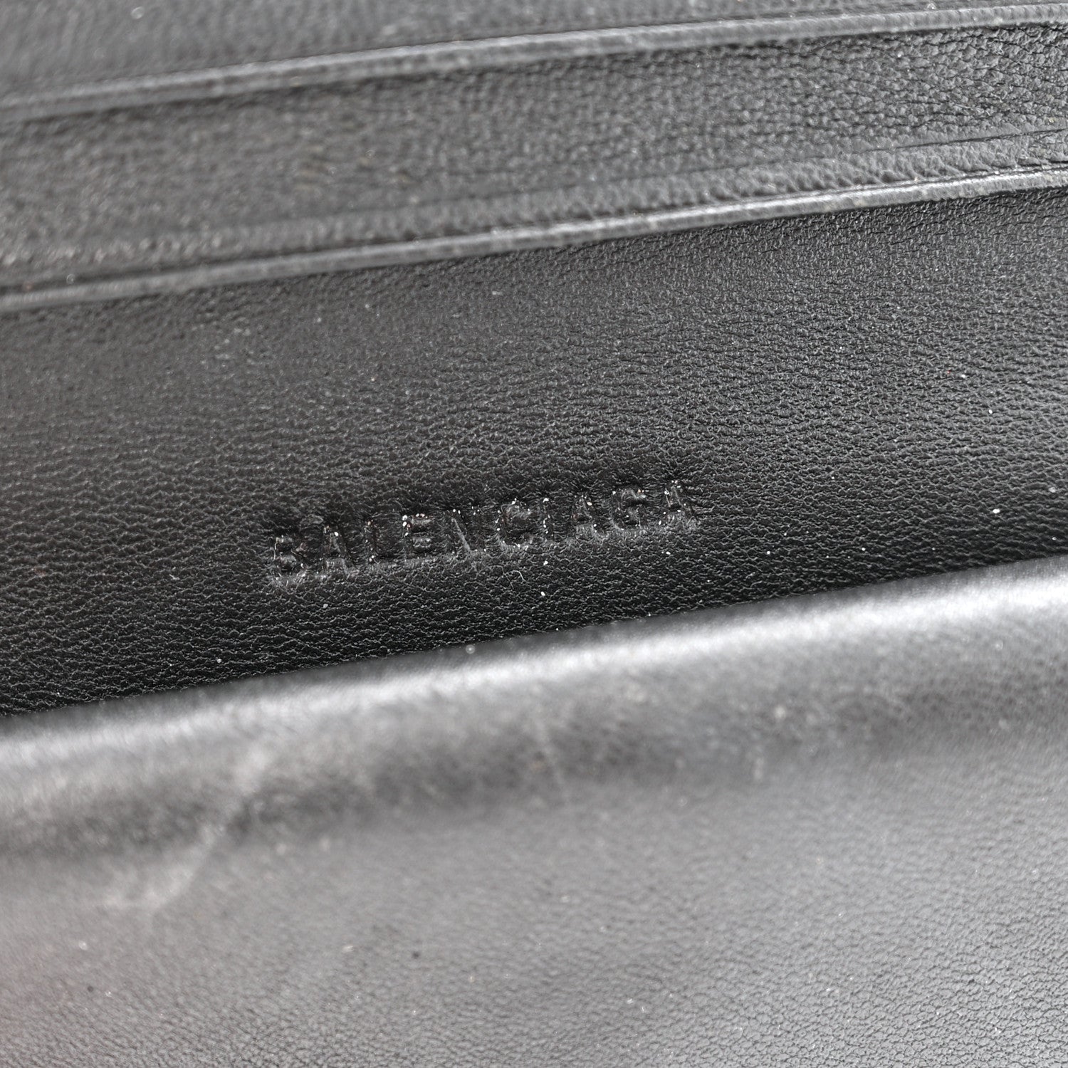 Balenciaga Faux Calfskin Fabric Sneakerhead Crossbody Wallet Black 6 of 13