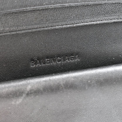 Balenciaga Faux Calfskin Fabric Sneakerhead Crossbody Wallet Black 6 of 13