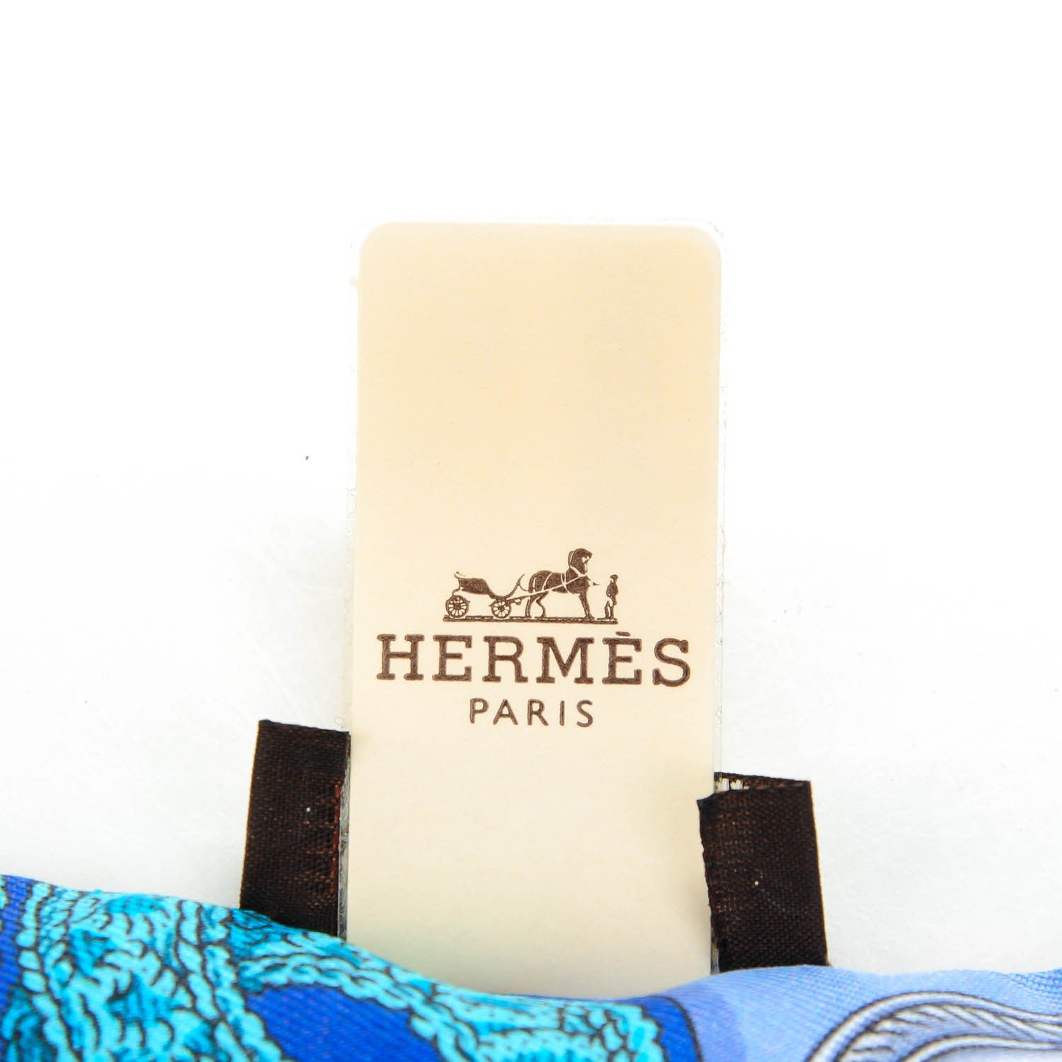Hermes Silk Epaulettes Twilly Lavande Turquoise Jaune 5 of 7