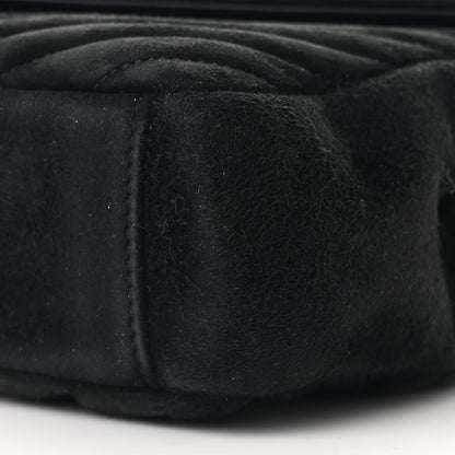Saint Laurent Suede Matelasse Chevron Monogram Medium College Bag Black 11 of 12