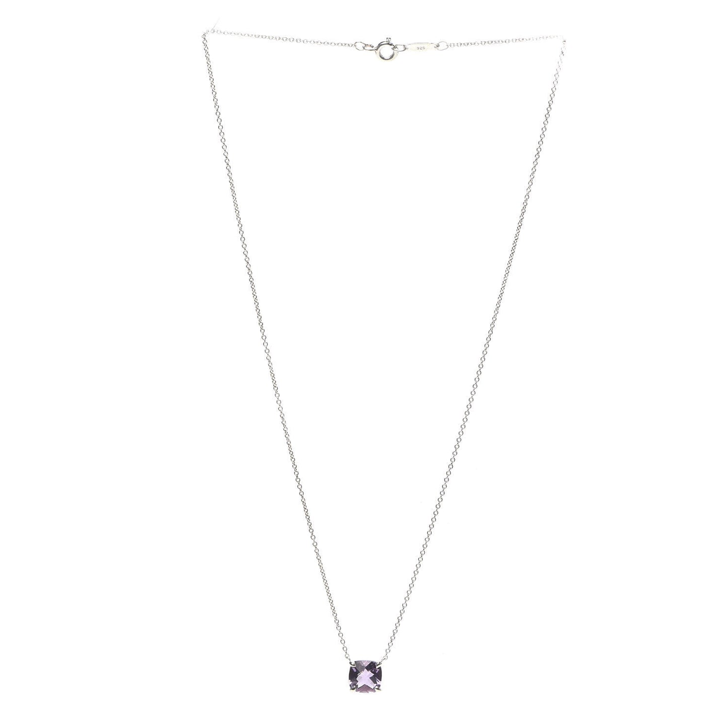 Sterling Silver Amethyst Sparklers Pendant Necklace