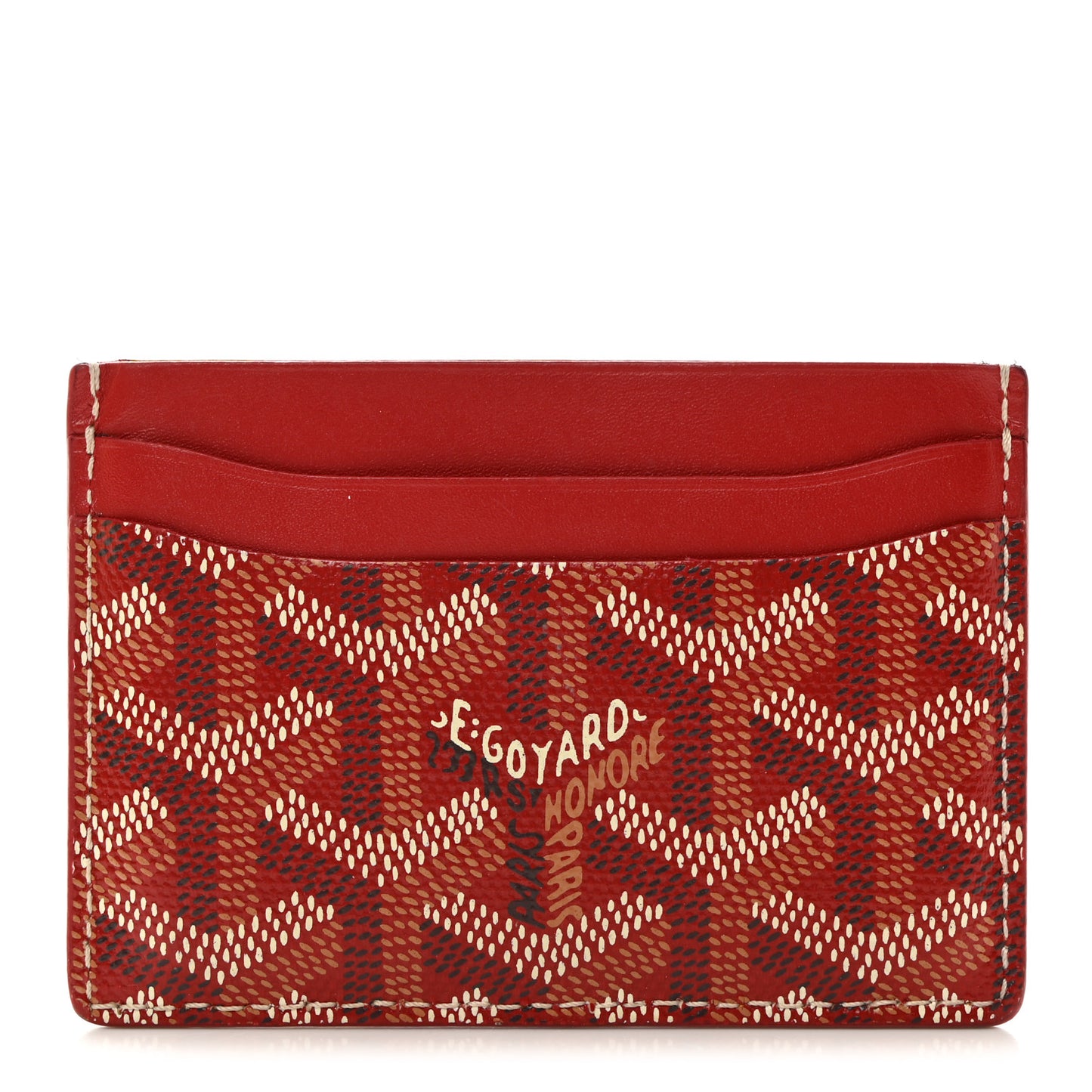 Goyardine Saint Sulpice Card Holder Red