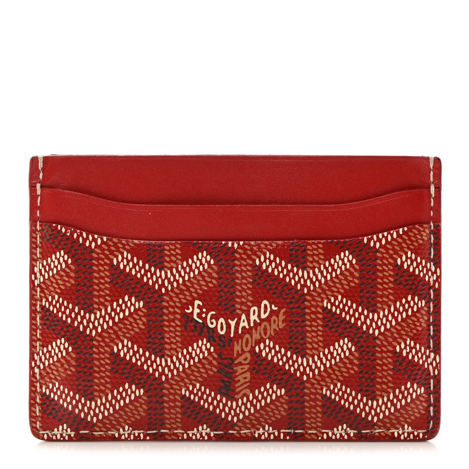 Goyard Goyardine Saint Sulpice Card Holder Red 1 of 7