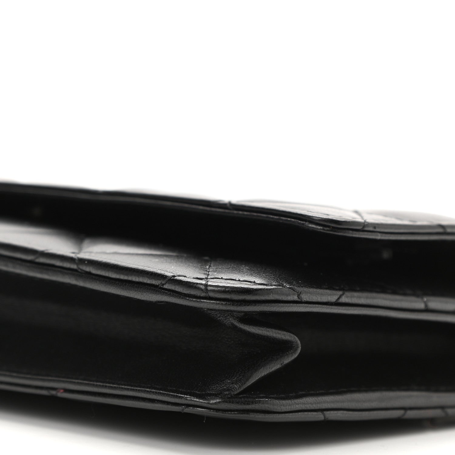 Chanel Lambskin Quilted Wallet On Chain WOC Black 11 of 12