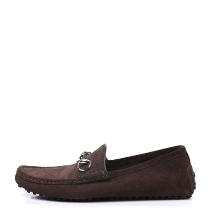 Gucci Suede Mens Horsebit Driver Loafer 9.5 Brown 1 of 10