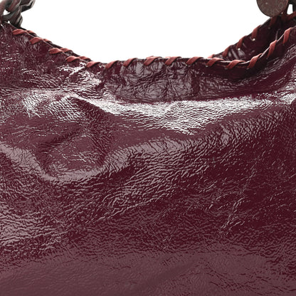 Stella McCartney Eco Alter Crinkled Patent Small Falabella Tote Burgundy 7 of 9