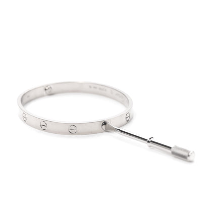 Cartier 18K White Gold LOVE Bracelet 18 4 of 6