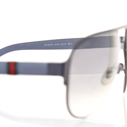 Gucci Web Aviator Sunglasses GG 2252S Grey 5 of 8