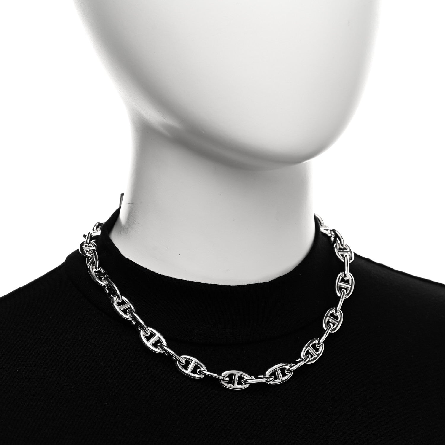 Hermes Sterling Silver MM Chaine D'Ancre Necklace 2 of 6