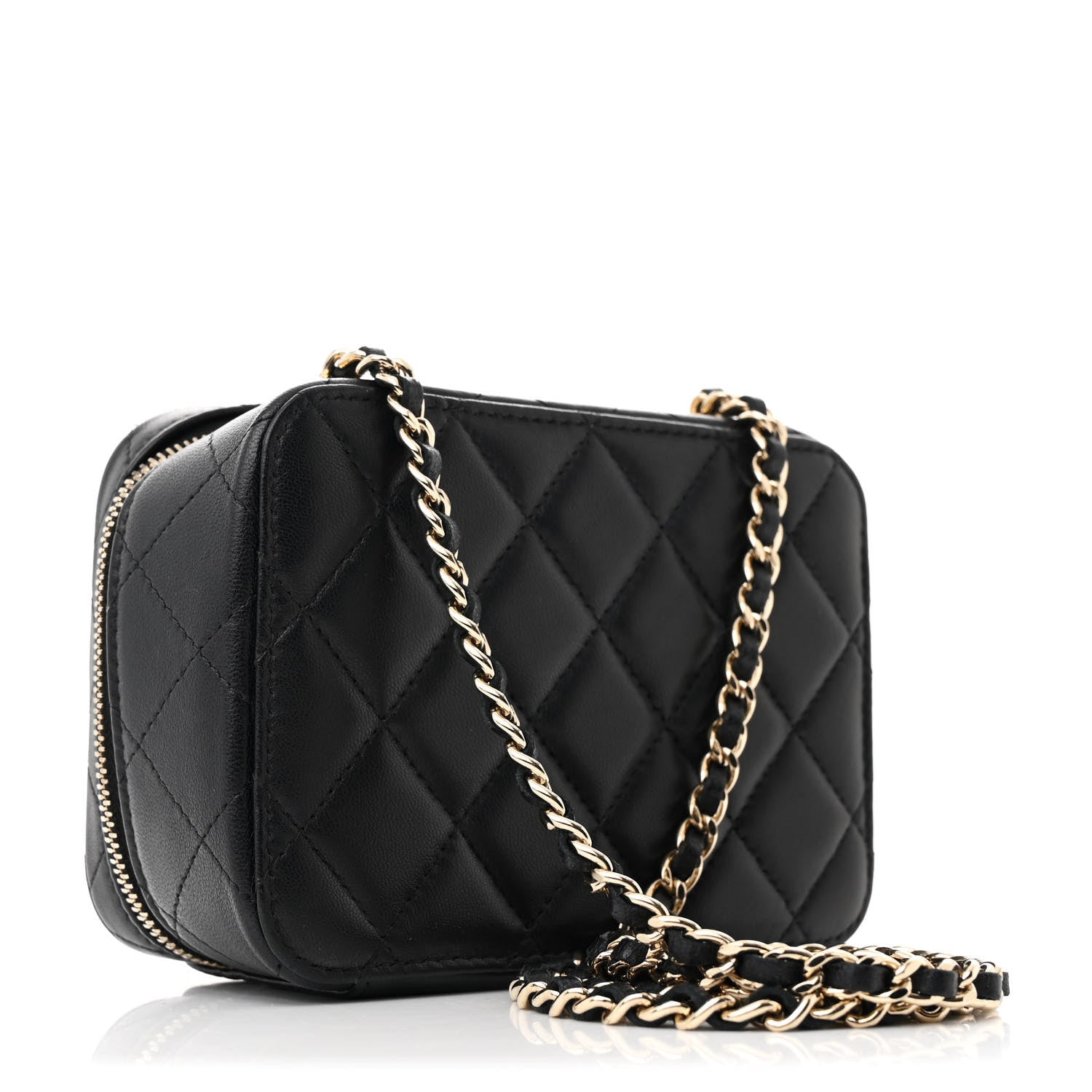 Chanel Lambskin Quilted Small Trendy CC Camera Case With Chain Black 3 of 11