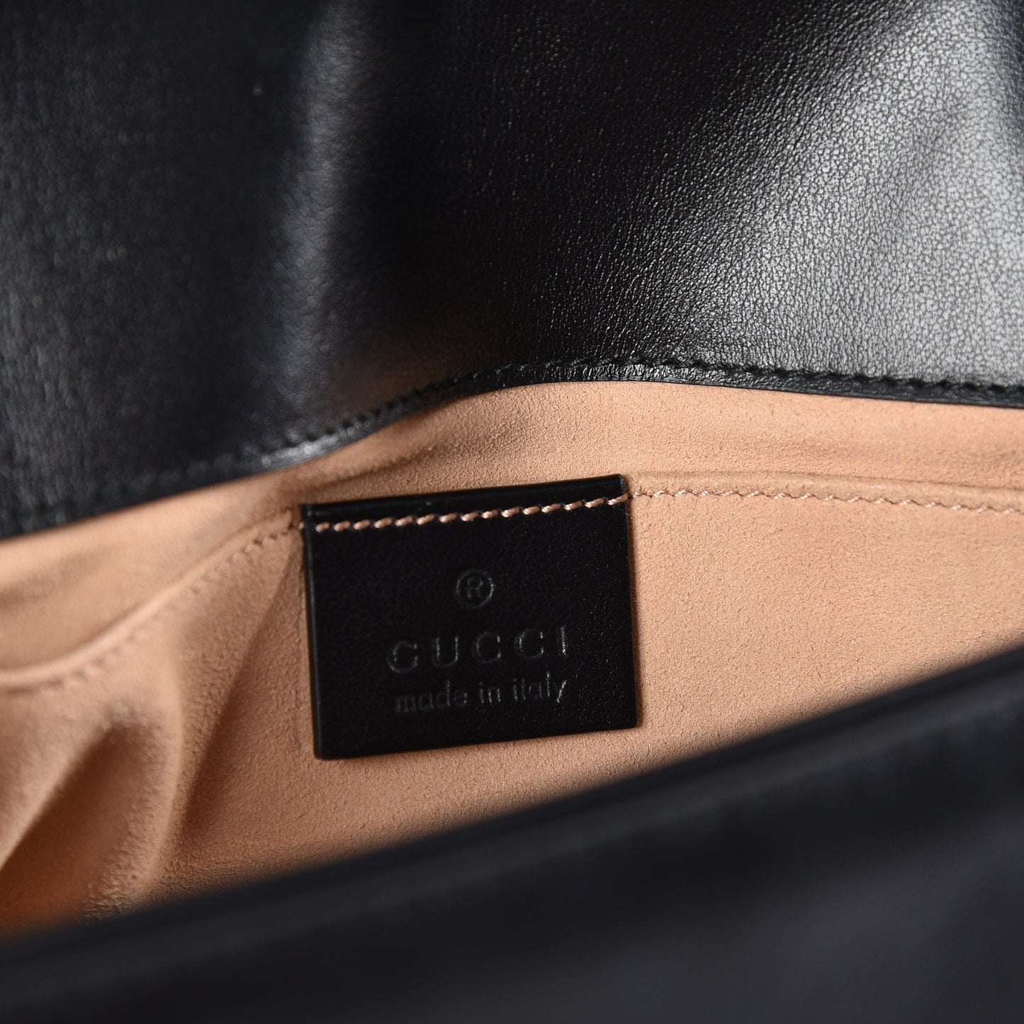 Calfskin Matelasse Mini GG Marmont Shoulder Bag Black