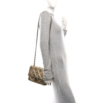 Chanel Perforated Metallic Lambskin Small CC Medals Flap Gold 2 of 10