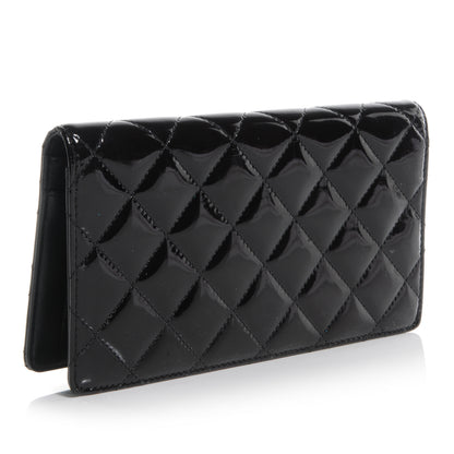 Chanel Patent Brilliant Yen Wallet Black 3 of 7
