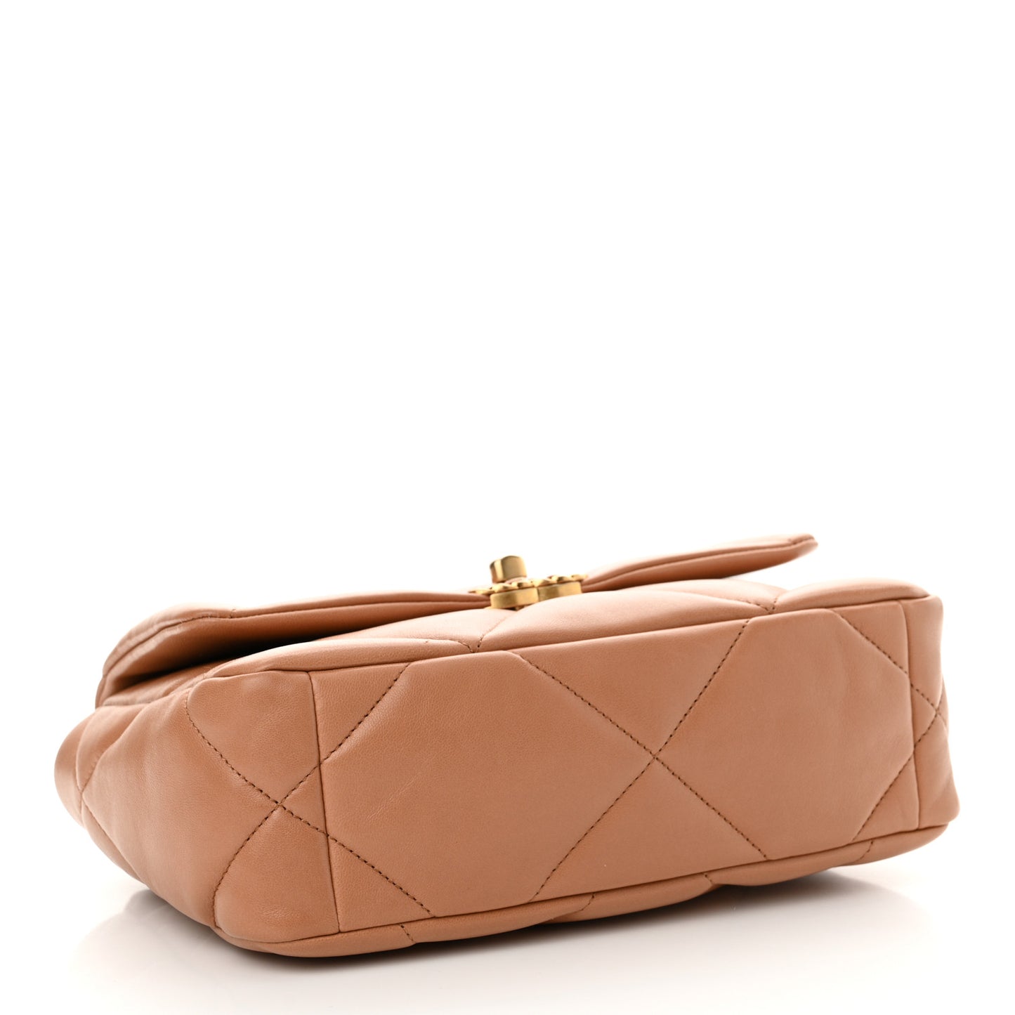 Lambskin Quilted Medium Chanel 19 Flap Brown