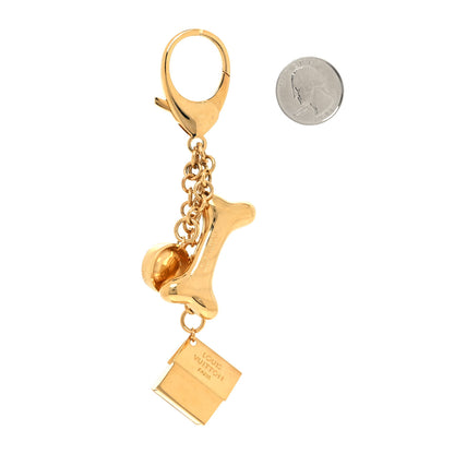 Louis Vuitton Metal Baxter Dog Bag Charm Gold 2 of 3