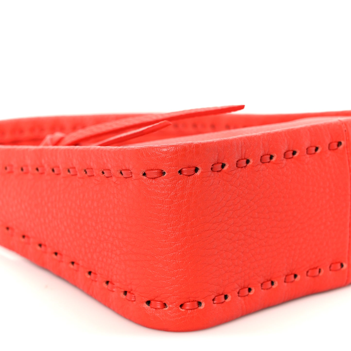 Cuoio Roma Sellerissima Nappa Sintetica Tape Stitch Mini Fendessence Shoulder Bag Lava