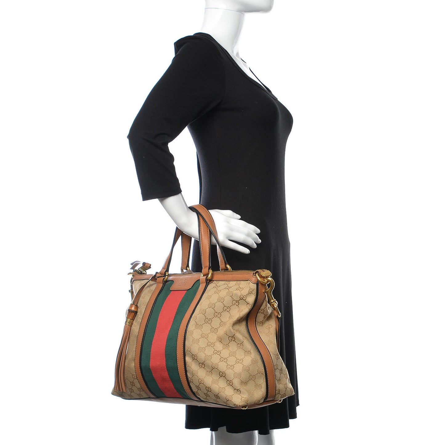 Monogram Web Medium Rania Top Handle Bag Sand