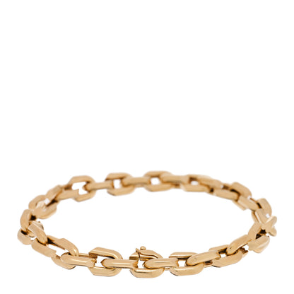 Foundrae 18K Yellow Gold Small Strong Hearts Love Link Chain Bracelet 2 of 3