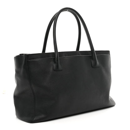 Chanel Calfskin Cerf Executive Shopper Tote Black 3 of 10