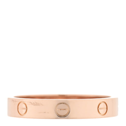 Cartier 18K Pink Gold Diamond 4mm LOVE Wedding Band Ring 63 10.25 3 of 4