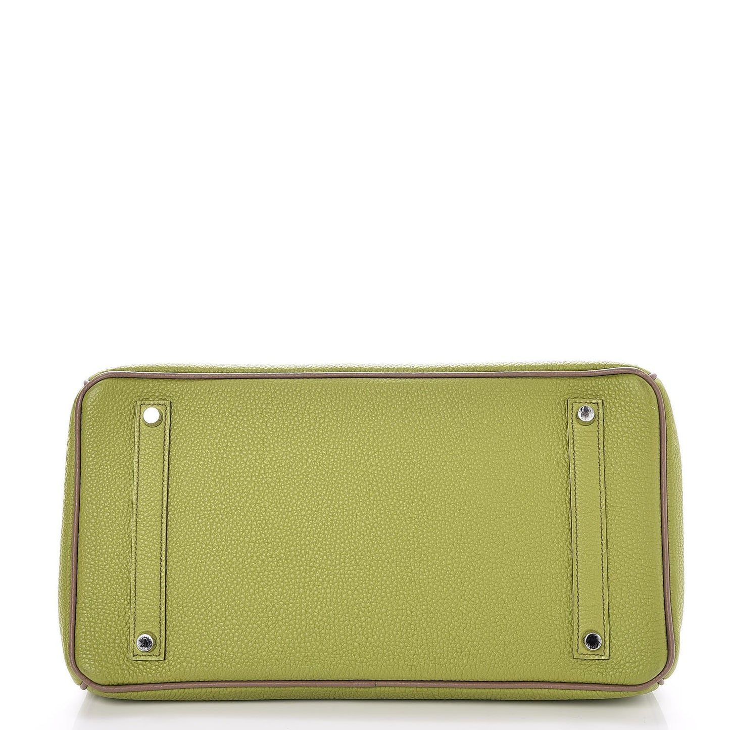 Togo Bi Color Horseshoe Birkin 35 Vert Anis Etoupe