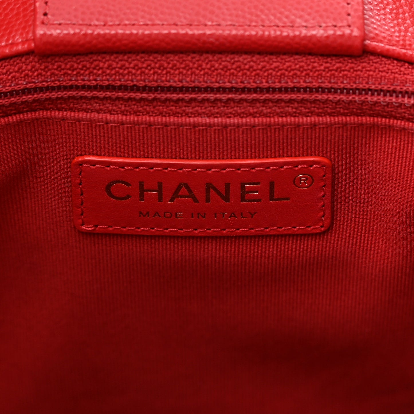 Caviar Quilted Large Shopping Tote Red