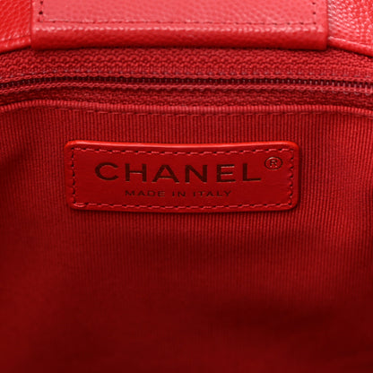 Chanel Caviar Quilted Large Shopping Tote Red 6 of 12