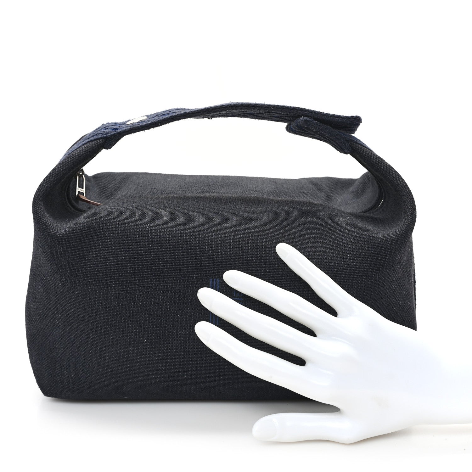 Hermes Canvas Large Bride-A-Brac Pouch Bleu Nuit 2 of 7
