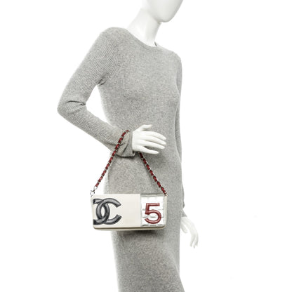 Chanel Metallic Lambskin Canvas CC N°5 Flap White 2 of 7