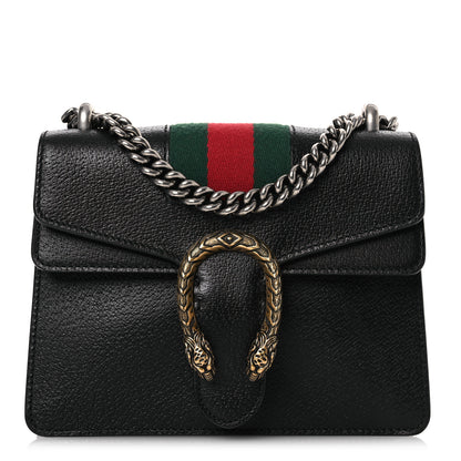 Gucci Calfskin Web Mini Dionysus Shoulder Bag Black 1 of 12