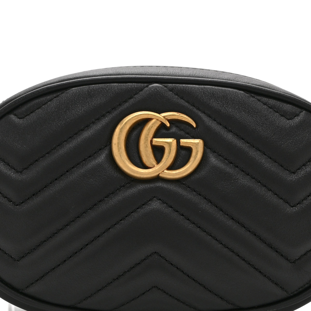 Calfskin Matelasse GG Marmont Belt Bag 75 30 Black