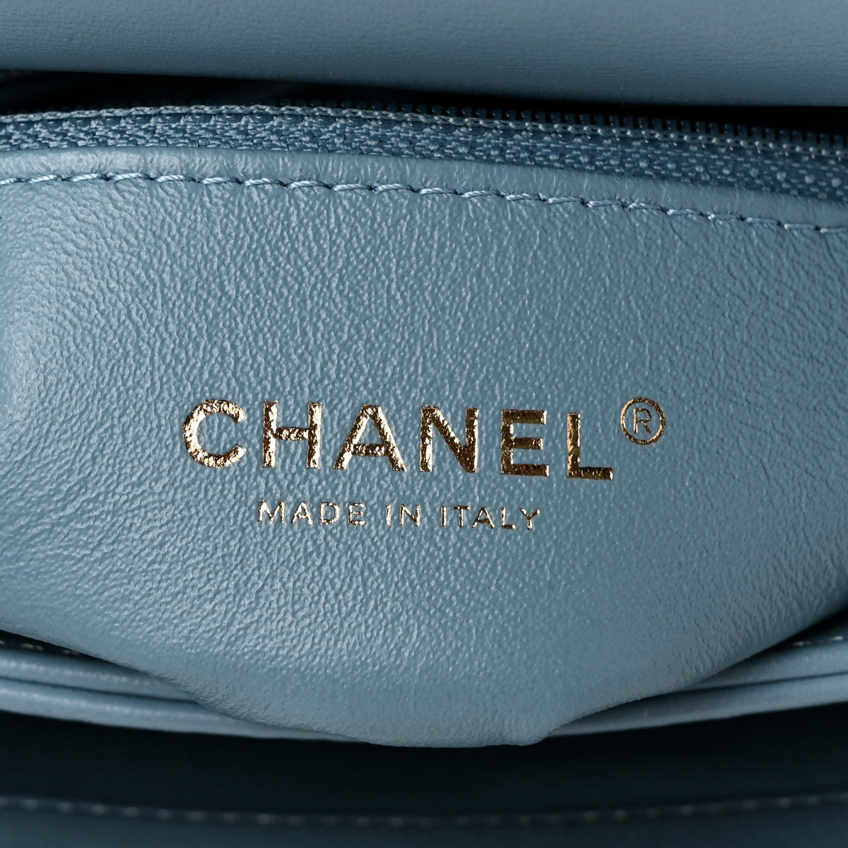 Chanel Lambskin Chevron Quilted Small Trendy CC Flap Dual Handle Bag Blue 6 of 10